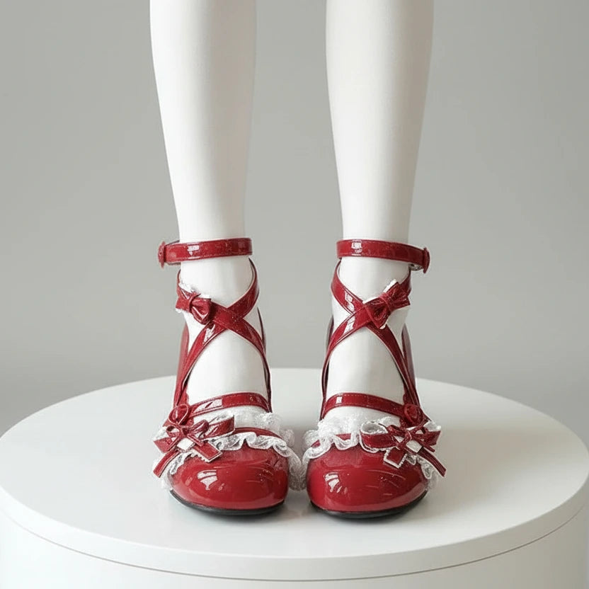 Lolita Red Buckle Mary Jane