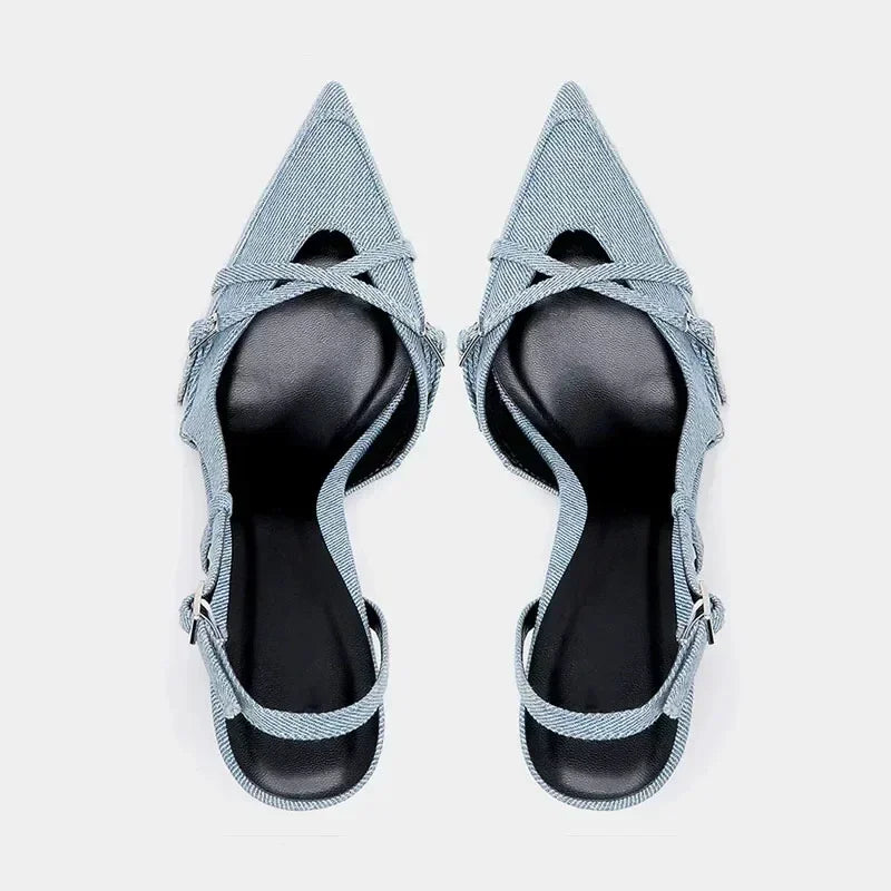 Liora Bow Strap Stiletto Sandal