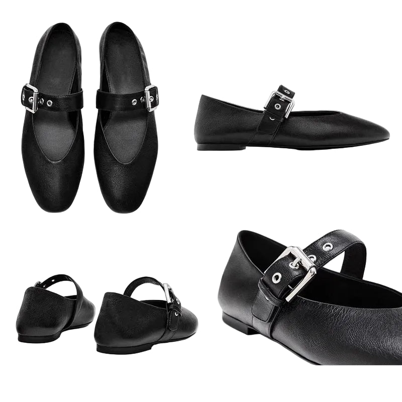 Amélie Leather Mary Jane Flat