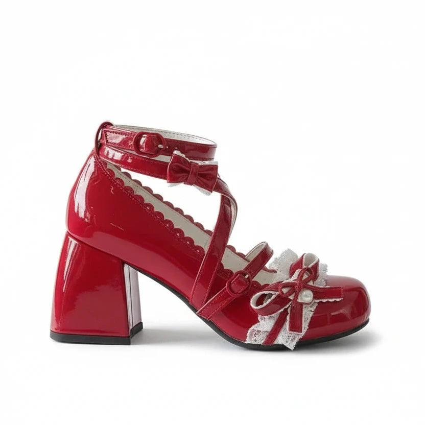 Lolita Red Buckle Mary Jane