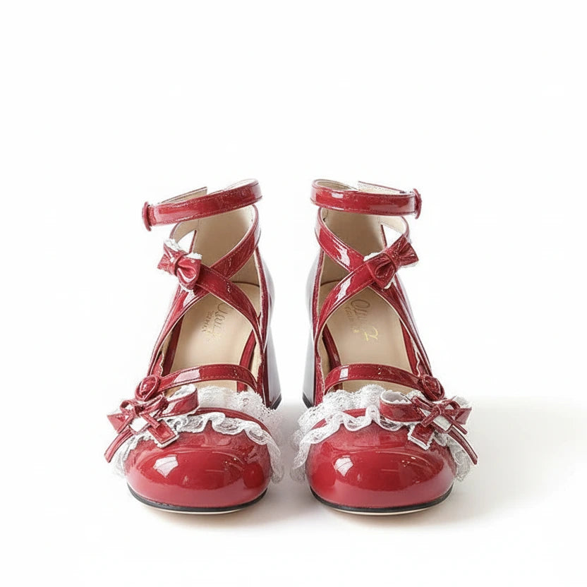 Lolita Red Buckle Mary Jane