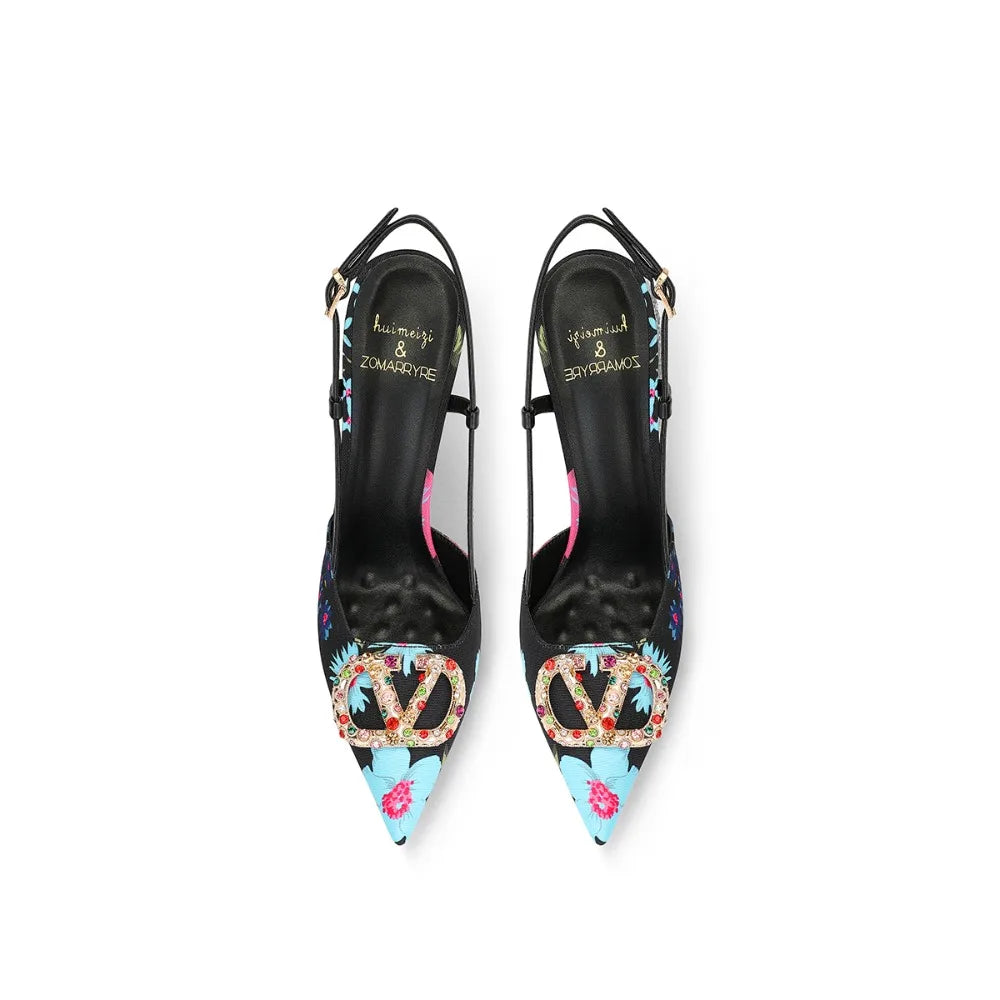 Élise Hollow Point Leather Stiletto