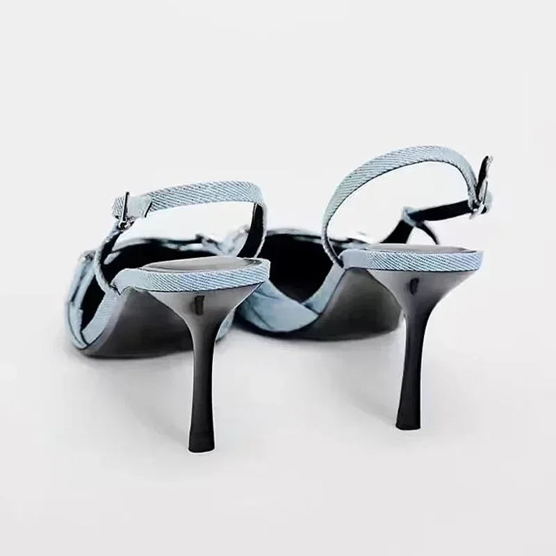 Liora Bow Strap Stiletto Sandal
